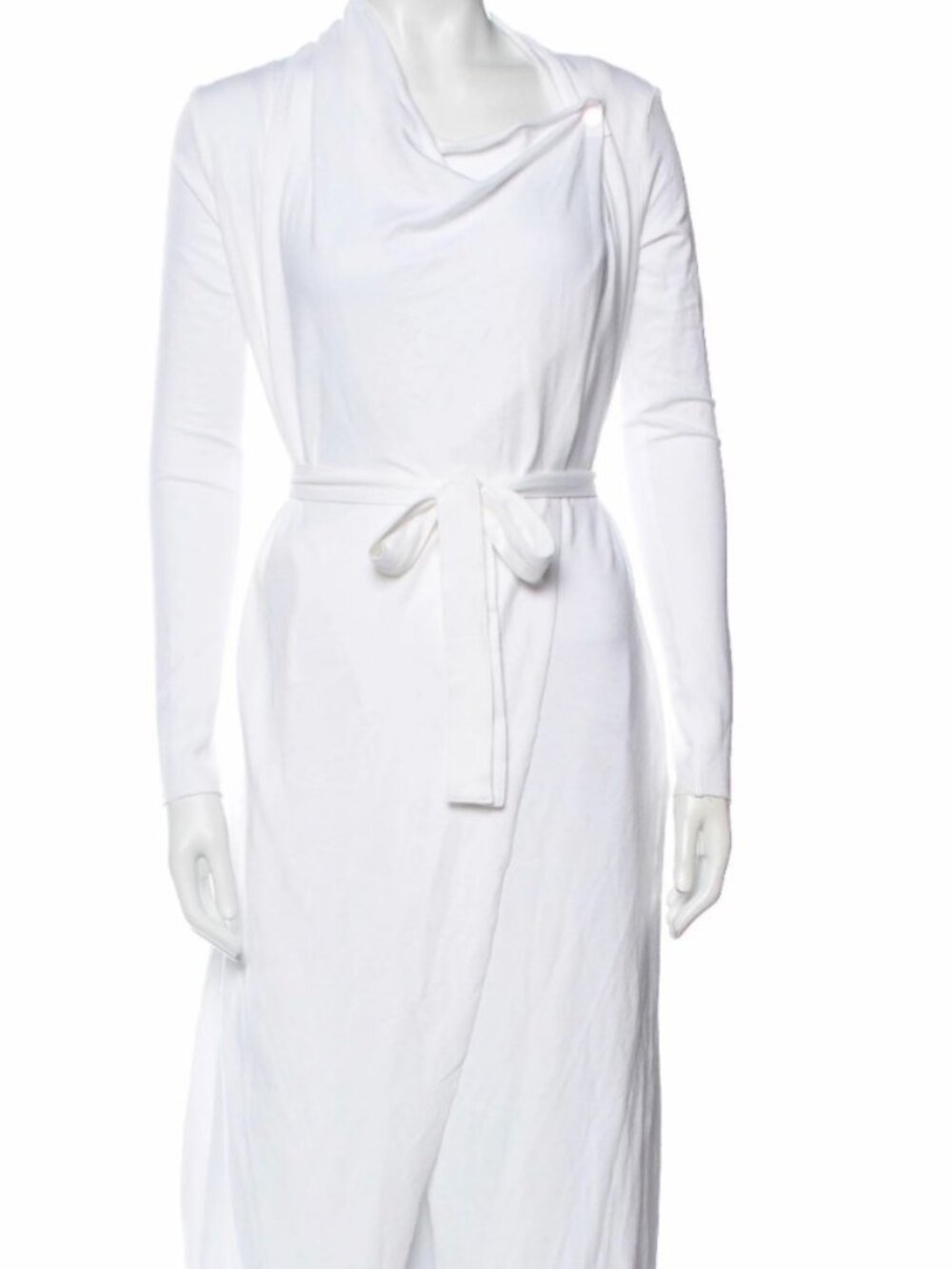 Lunya The Robe Organic Pima Cotton Bone Blue Size XS/S Pockets Belt